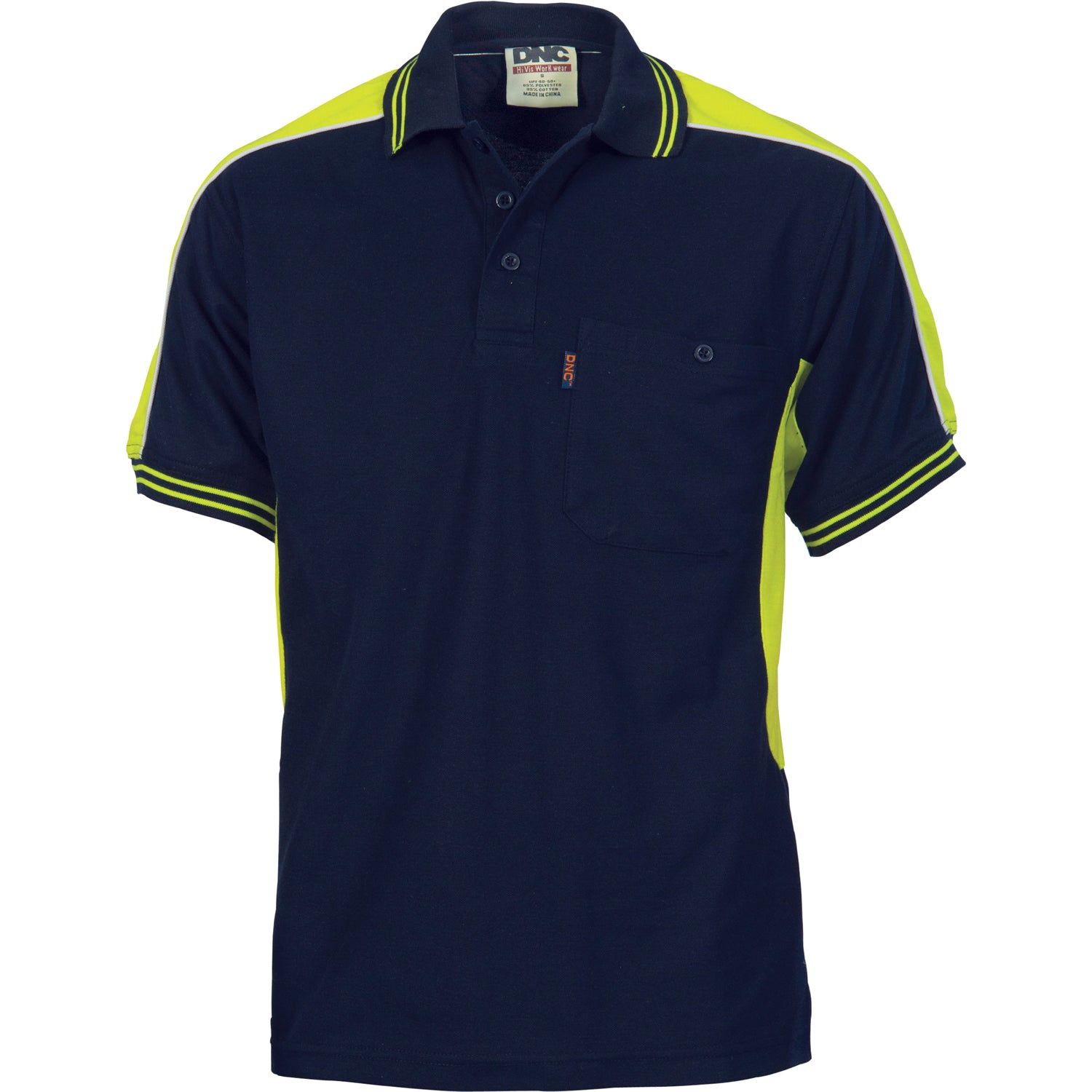 DNC Polyester Cotton Panel Polo Shirt - Short Sleeve -(5214)