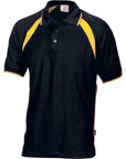 DNC Mens Poly/Cotton Contrast Raglan Panel Polo (5243)