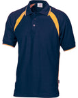 DNC Mens Poly/Cotton Contrast Raglan Panel Polo (5243)