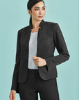 Biz Corporate Womens Short Jacket with Reverse Lapel (60113)