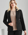 Biz Corporate Comfort Wool Stretch Womens Longline Jacket (64012)