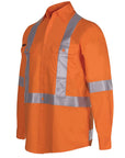 JB's Wear Hi Vis (D+N) L/S 150G Cross Back Tape Shirt (6DCBL)