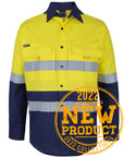JB's Wear Hi Vis (D+N) Ripstop L/S Fishing Shirt (6DNRL)
