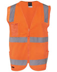 JB's Wear HI VIS (D+N) Zip Safety Vest (6DNSZ)