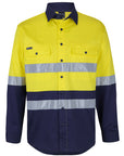 JB's Wear Hi Vis (D+N) L/S Stretch Work Shirt With Tape (6DSWL)