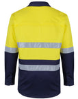 JB's Wear Hi Vis (D+N) L/S Stretch Work Shirt With Tape (6DSWL)