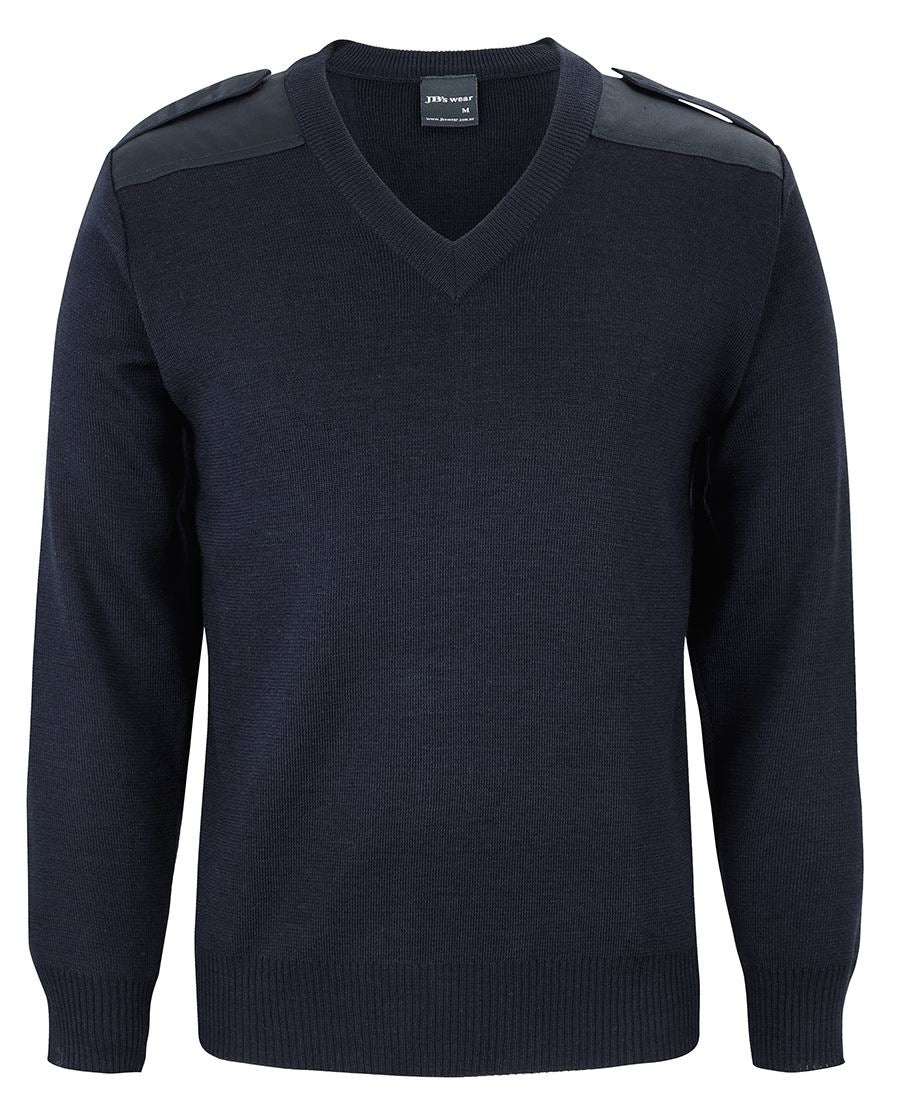 JB's Wear Men's Knitted Epaulette Jumper (6EJ)