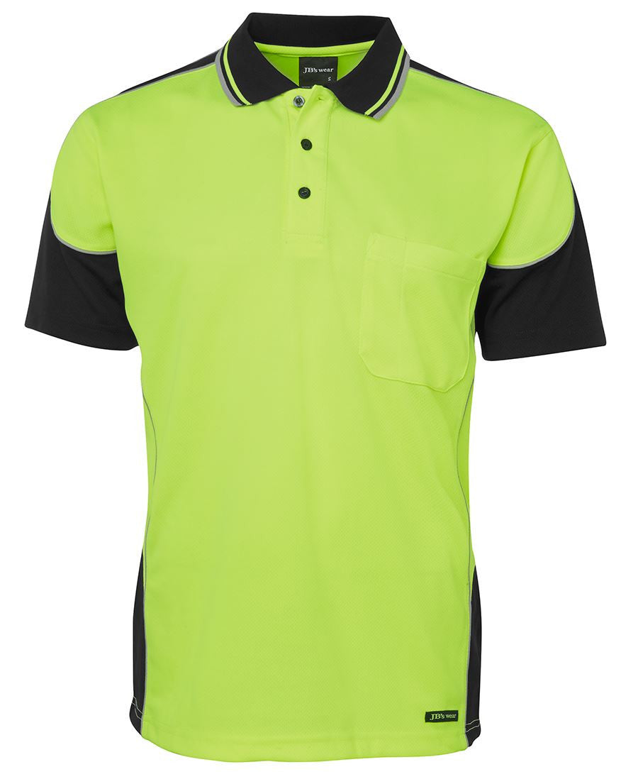 JB's Wear Hi Vis Contrast Piping Polo - Adults (6HCP4)