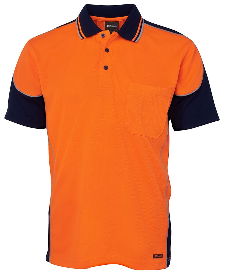 JB&#39;s Wear Hi Vis Contrast Piping Polo - Adults (6HCP4)