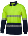 JB's Wear Hi Vis L/S Segmented Tape Polo (6HLST)