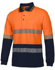 JB's Wear Hi Vis L/S Segmented Tape Polo (6HLST)