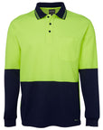 JB's Wear Hi Vis Long Sleeve Cotton Back Polo - Adults (6HPL)