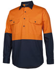 JB's Wear Hi Vis Close Front L/S 150G Work Shirt (6HVCS)
