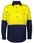 JB's Wear Hi Vis Close Front L/S 150G Work Shirt (6HVCS)