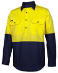 JB's Wear Hi Vis Close Front L/S 150G Work Shirt (6HVCS)