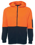 JB's Wear Hi Vis Hi Vis Full Zip Fleecy Hoodie - Adults (6HVH)