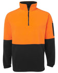 JB's Wear Hi Vis 1/2 Zip Polar Fleece - Adults (6HVPF)