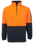 JB's Wear Hi Vis 1/2 Zip Polar Fleece - Adults (6HVPF)