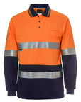 JB's Wear Hi Vis Long Sleeve (d+n) Traditional Polo - Adults (6HVSL)