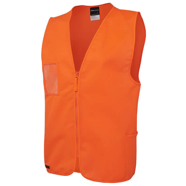 JB's Wear HI VIS Zip Safety Vest (6HVSZ)