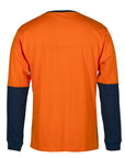 JB's Wear Hi Vis L/S Crew Neck Cotton T-Shirt (6HVTN)