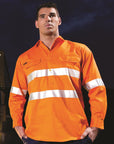 JB's Wear Hi Vis (D+N) Close Front L/S Shirt 190g - Adults (6HWCF)