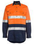 JB's Wear Hi Vis (D+N) Close Front L/S Shirt 190g - Adults (6HWCF)