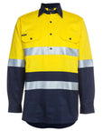 JB's Wear Hi Vis (D+N) Close Front L/S Shirt 190g - Adults (6HWCF)