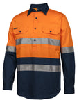 JB's Wear Hi Vis (D+N) Close Front L/S 150G Work Shirt (6HWCS)