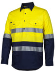 JB's Wear Hi Vis (D+N) Close Front L/S 150G Work Shirt (6HWCS)