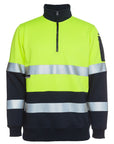 JB's Wear Hi Vis 1/2 Zip D+N Fleecy Sweat - Adults (6HZFS)