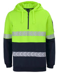 JB's Wear Hi Vis 1/2 Zip Segmented Tape Hoodie (6HZSH)