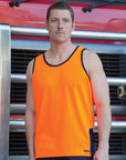 JB's Wear Hi Vis Contrast Singlet - Adults (6HCS4)