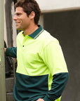 JB's Wear Hi Vis Long Sleeve Cotton Back Polo - Adults (6HPL)