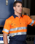 JB's Wear Hi Vis (D+N) Short Sleeve 190g Shirt - Adults (6HSS)