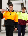 JB's Wear Hi Vis 1/2 Zip Fleecy Sweat - Adults (6HVFH)