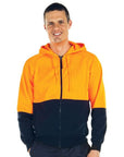 JB's Wear Hi Vis Hi Vis Full Zip Fleecy Hoodie - Adults (6HVH)