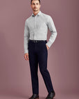 Biz Corporate Mens Slim Fit Flat Front Pant Stout (70716S)