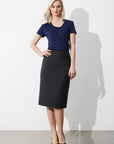 Biz Collection Ladies Classic Below Knee Skirt (BS29323)