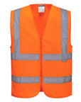 Portwest Hi-Vis Zipped Band & Brace Vest (C375)