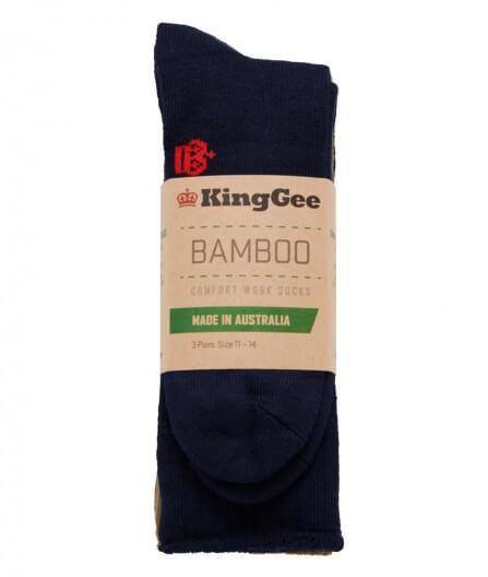 King Gee Men's Bamboo Work Sock 3 pack (K09271)