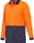King Gee Hyperfreeze Spliced L/S Polo-(K54235)