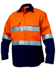 King Gee Reflective Closed Front Spliced Drill Shirt L/S (K54325)