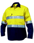 King Gee Reflective Closed Front Spliced Drill Shirt L/S (K54325)