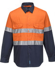 Portwest Hi Vis Two Tone Regular Weight Long Sleeve Shirt With Tape (MA101)