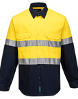 Portwest Hi-Vis Two Tone Regular Weight Long Sleeve Shirt with Tape (MA101)
