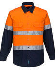Portwest Hi Vis Two Tone Lightweight Long Sleeve Shirt With Tape (MA801)