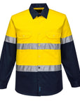 Portwest Hi Vis Two Tone Lightweight Long Sleeve Shirt With Tape (MA801)