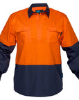 Portwest Hi-Vis Two Tone Lightweight Long Sleeve Closed Front Shirt (MC801)