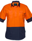 Portwest Hi-Vis Two Tone Lightweight Short Sleeve Closed Front Shirt (MC802)
